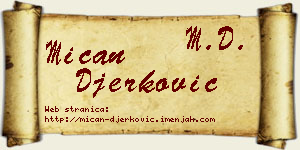 Mićan Đerković vizit kartica